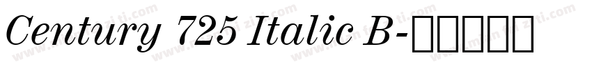 Century 725 Italic B字体转换
